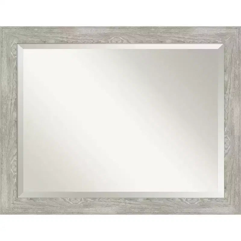 46" x 36" Dove Graywash Framed Bathroom Vanity Wall Mirror - Amanti Art: Modern Rectangle, Wood Frame, Wall Mounted