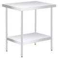 Acekool 30 x 24 Inch Stainless Steel Work Table with Lower Shelf