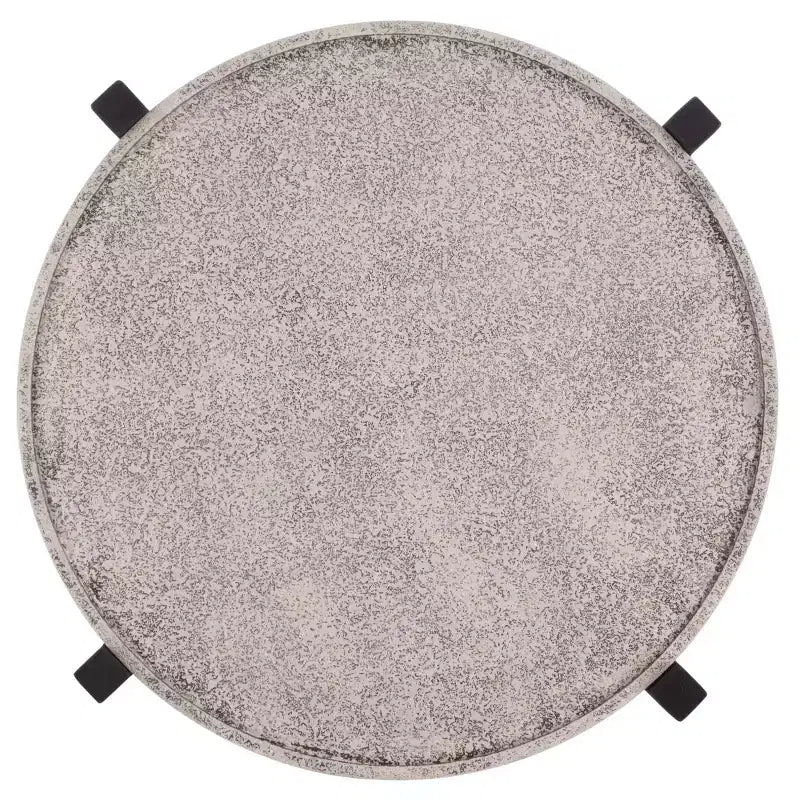 Tavolino d'appoggio rotondo, grigio/nero