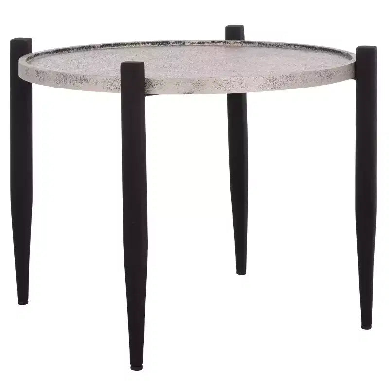 Tavolino d'appoggio rotondo, grigio/nero