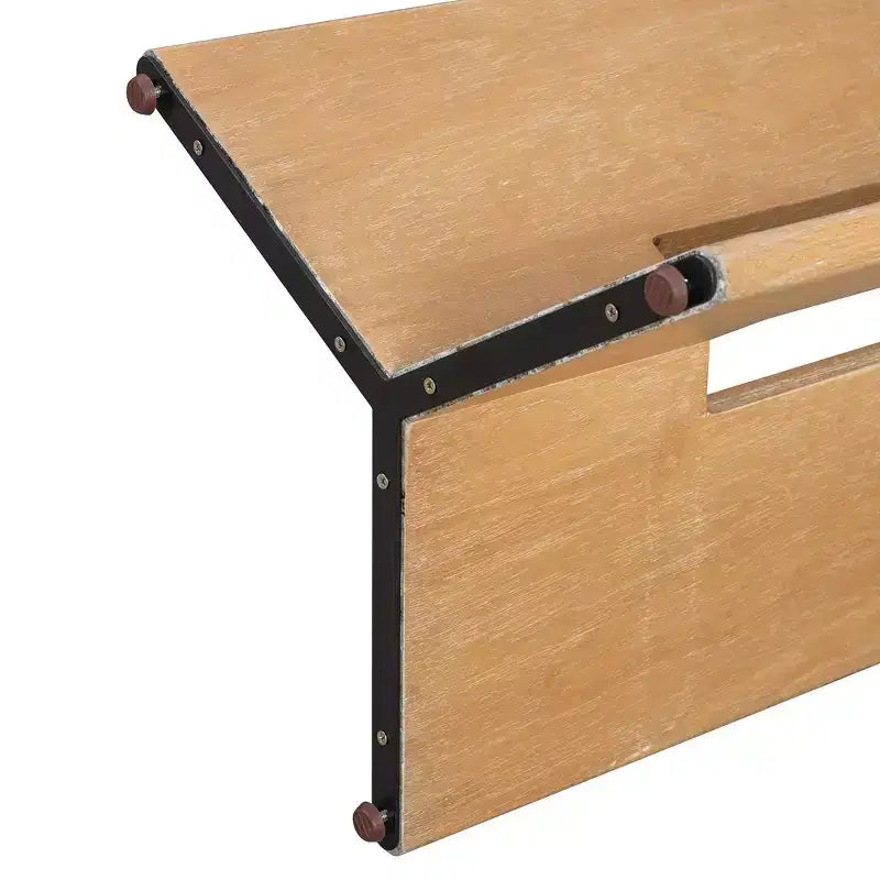 Tavolo da pranzo rettangolare da 60", Grigio / Legno naturale lavato, Posti a sedere per 6