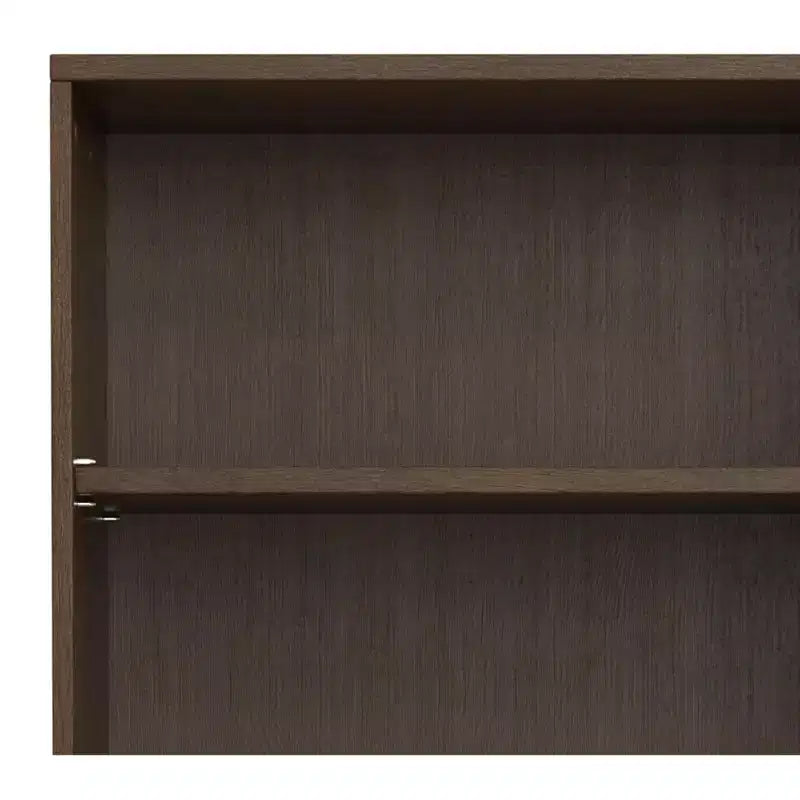 Libreria a 5 ripiani marrone noce scuro, stile moderno di metà secolo, singola