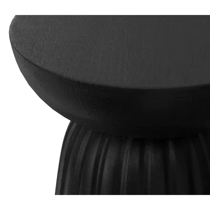 Tavolino rotondo con decorazione a strisce nere, 1 pezzo