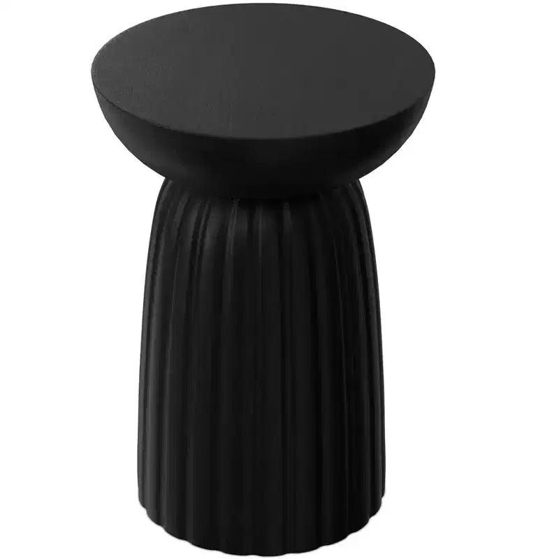 Tavolino rotondo con decorazione a strisce nere, 1 pezzo