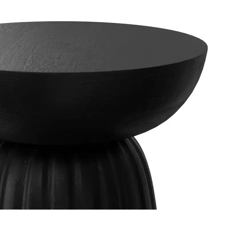 Tavolino rotondo con decorazione a strisce nere, 1 pezzo