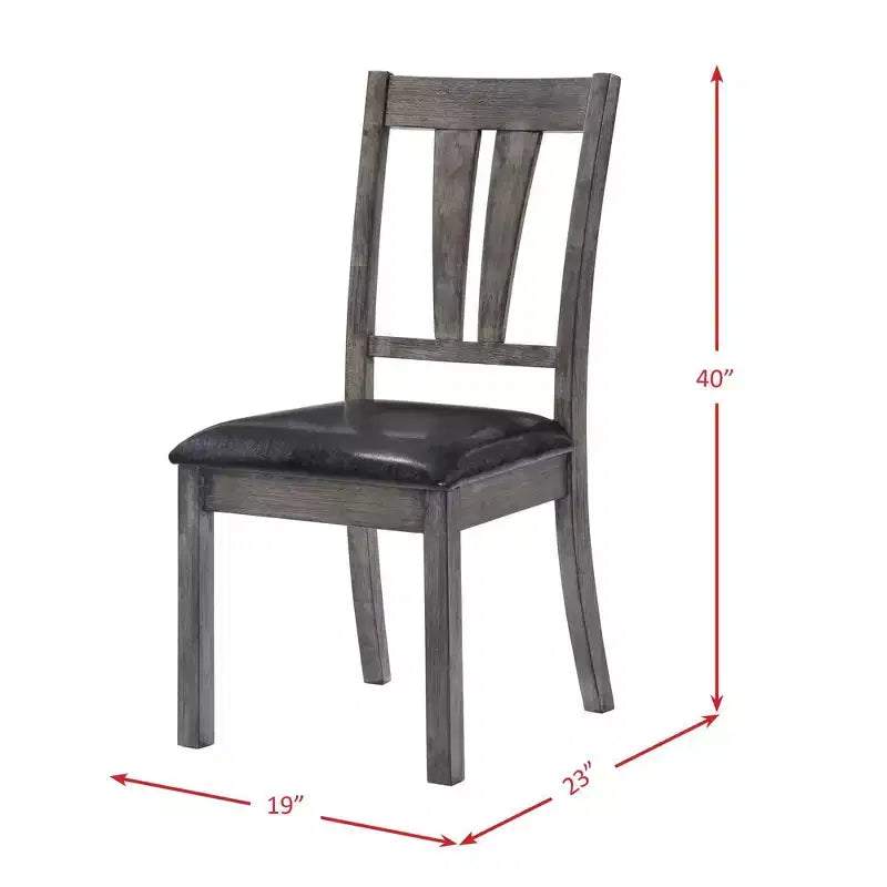 Set da pranzo quadrato in rovere grigio da 5 pezzi, 4-6 posti a sedere