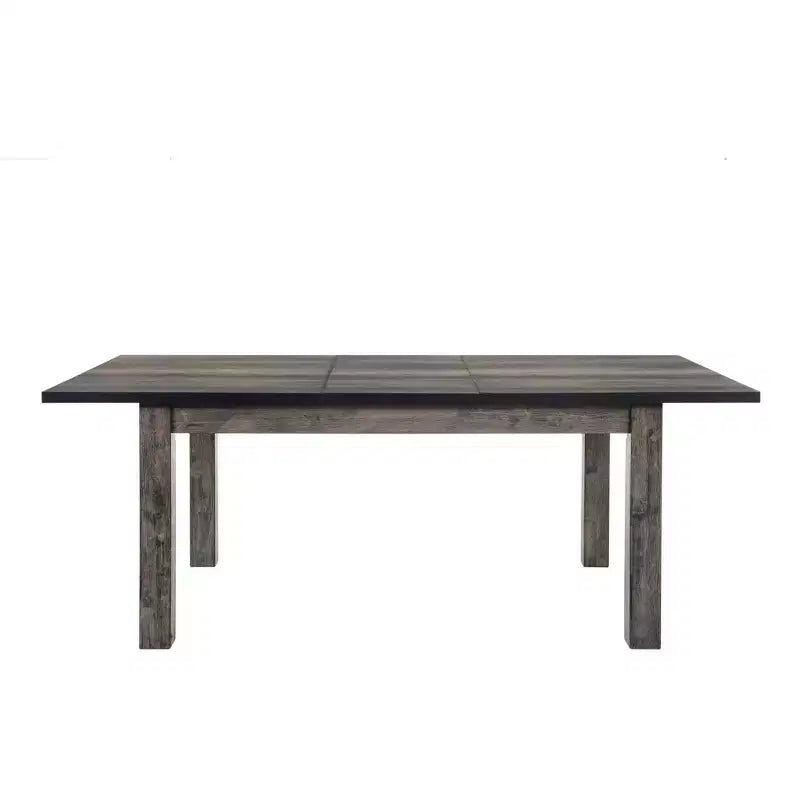 Set da pranzo quadrato in rovere grigio da 5 pezzi, 4-6 posti a sedere