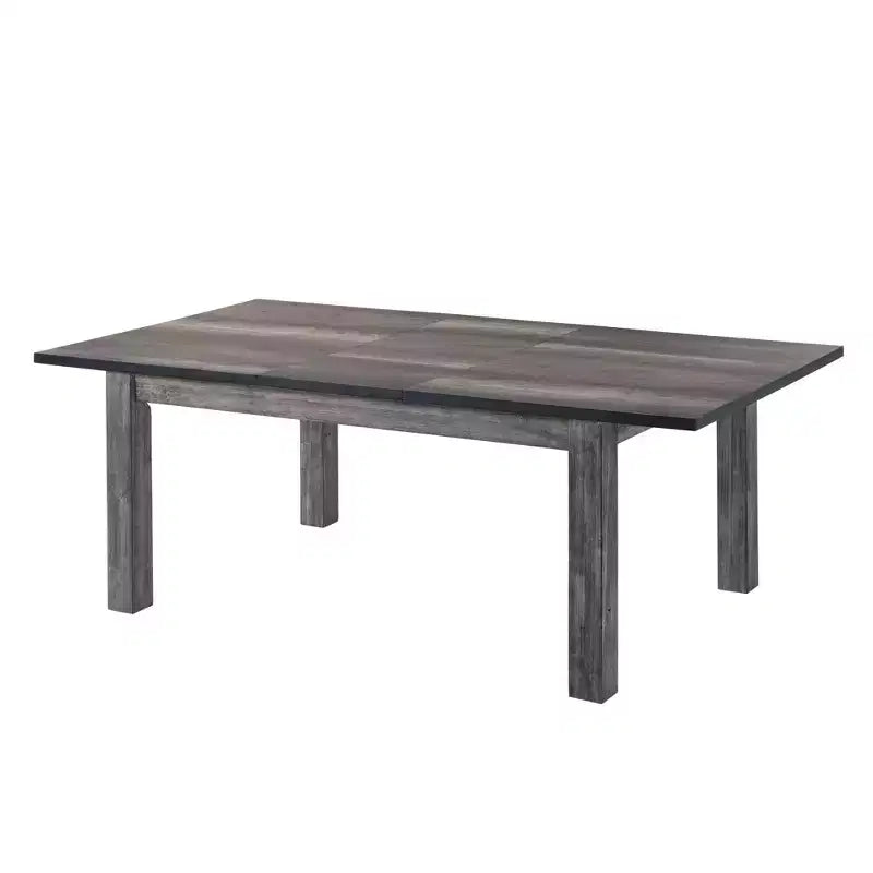 Set da pranzo quadrato in rovere grigio da 5 pezzi, 4-6 posti a sedere