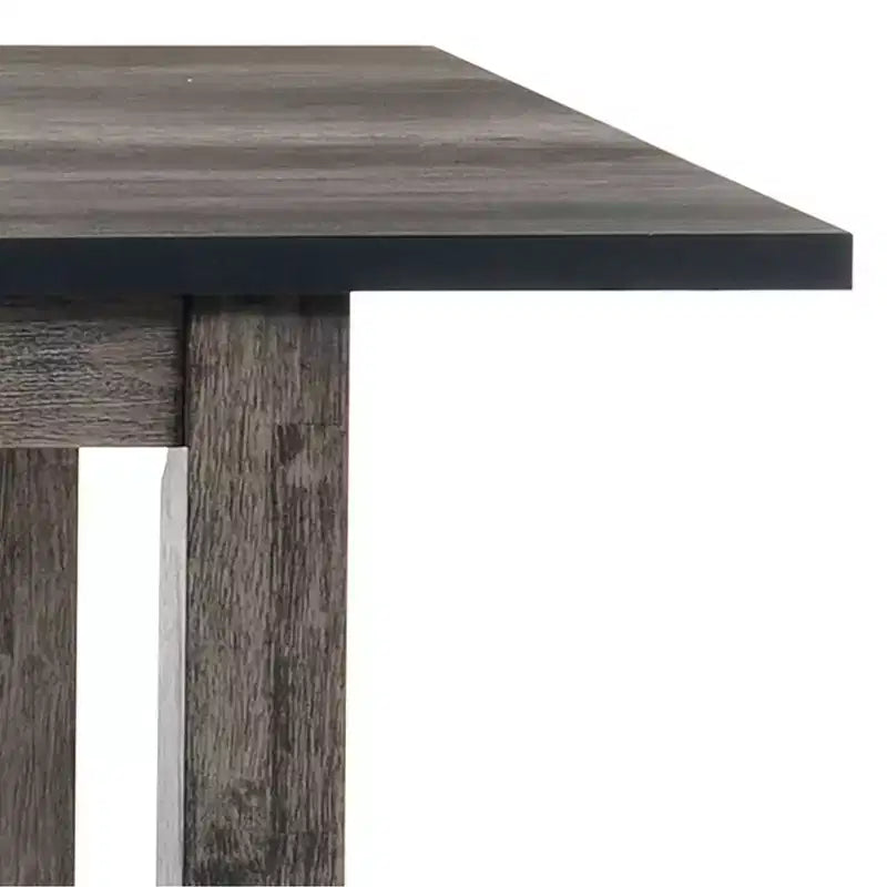 Set da pranzo quadrato in rovere grigio da 5 pezzi, 4-6 posti a sedere