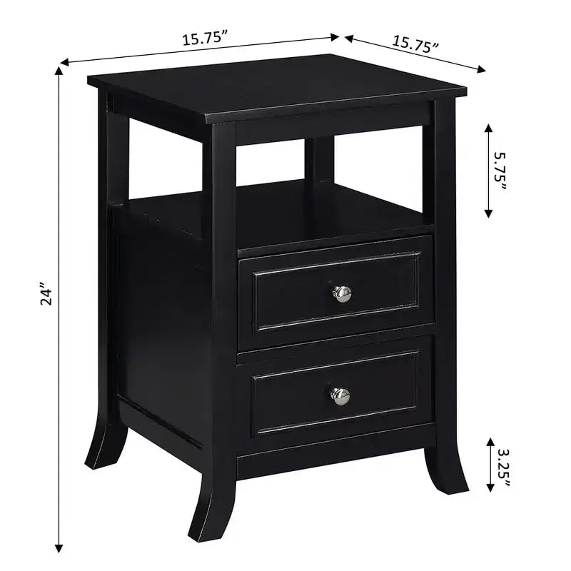 Tavolino quadrato – Nero / Espresso / Mogano, 1 pezzo