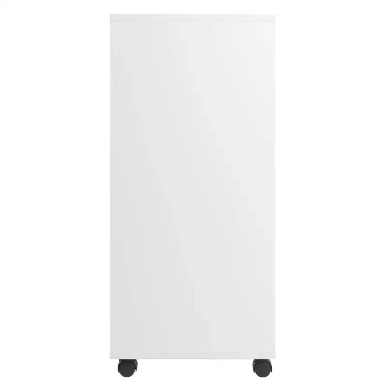 Cassettiera a 7 cassetti con rotelle, nero/bianco, unità singola