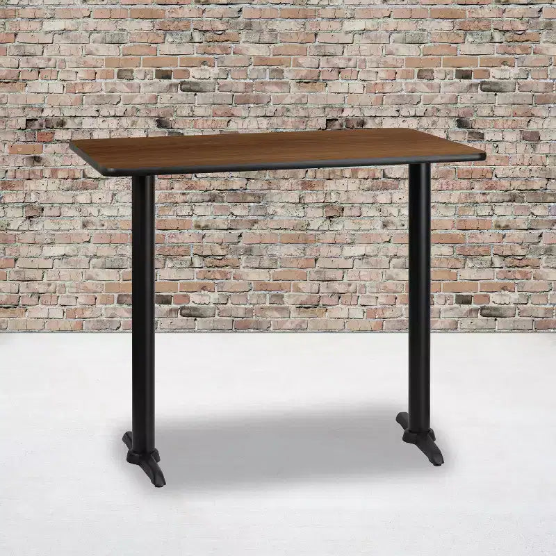 Tavolo rettangolare altezza bar 30'' x 48'', nero/mogano/naturale/noce, 4 posti a sedere