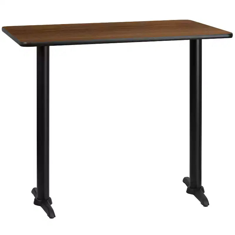 Tavolo rettangolare altezza bar 30'' x 48'', nero/mogano/naturale/noce, 4 posti a sedere