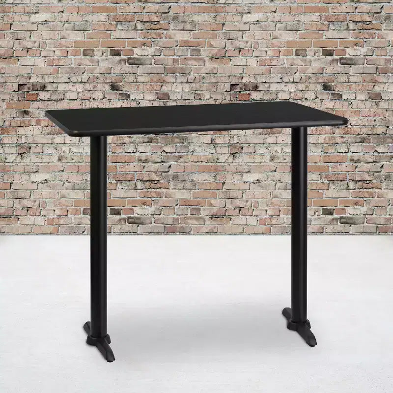 Tavolo rettangolare altezza bar 30'' x 48'', nero/mogano/naturale/noce, 4 posti a sedere