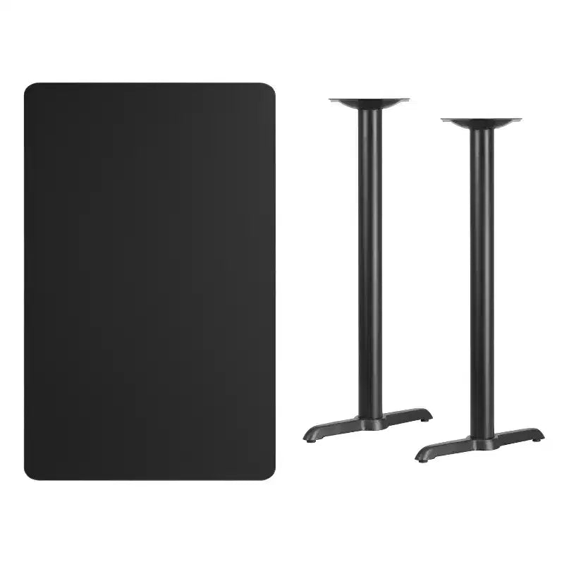 Tavolo rettangolare altezza bar 30'' x 48'', nero/mogano/naturale/noce, 4 posti a sedere
