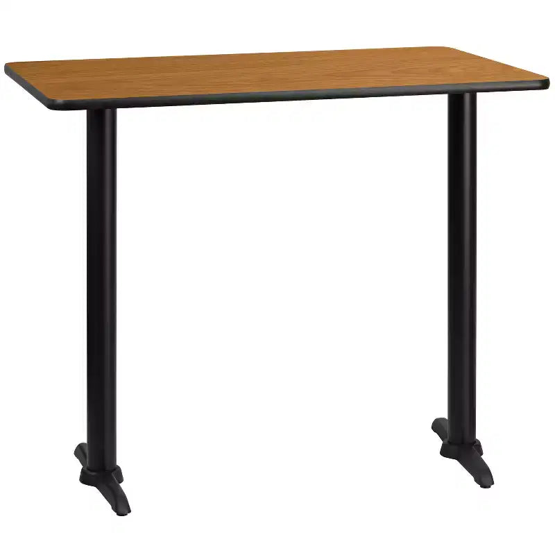 Tavolo rettangolare altezza bar 30'' x 48'', nero/mogano/naturale/noce, 4 posti a sedere