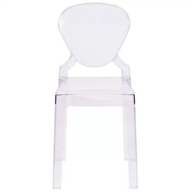 Sedia Ghost con schienale a goccia, cristallo trasparente, 1 posto a sedere