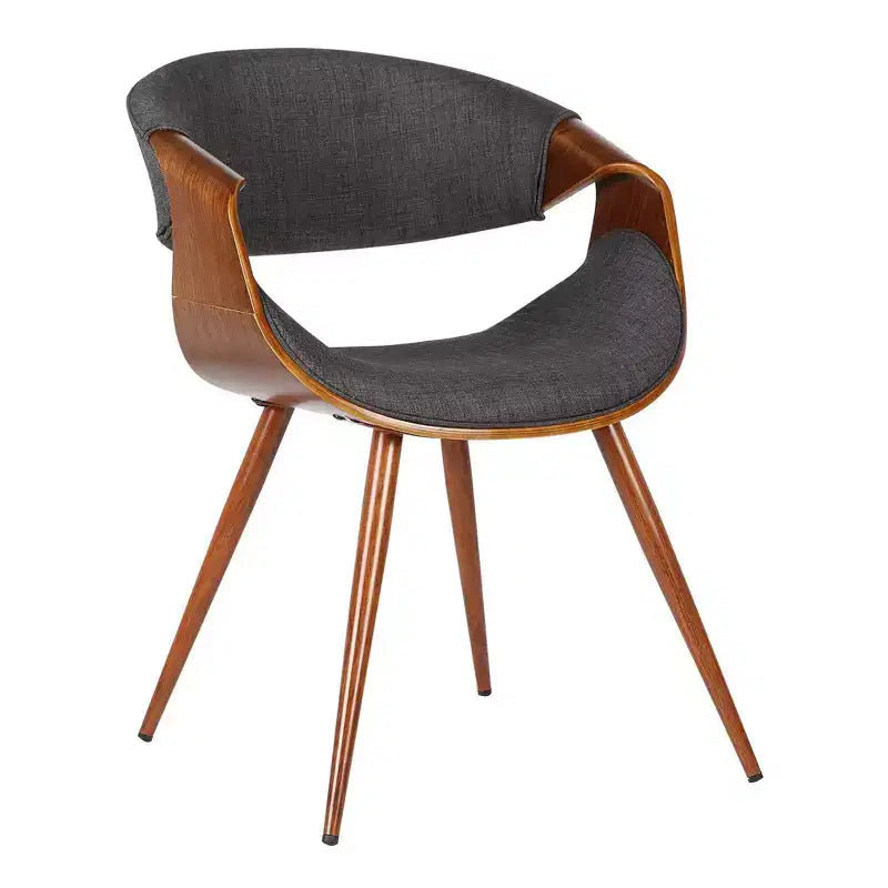 Sedia da pranzo di metà secolo, Noce/Blu e Noce/Carbone, 1 posto a sedere