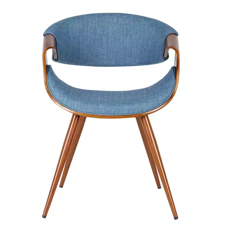 Sedia da pranzo di metà secolo, Noce/Blu e Noce/Carbone, 1 posto a sedere