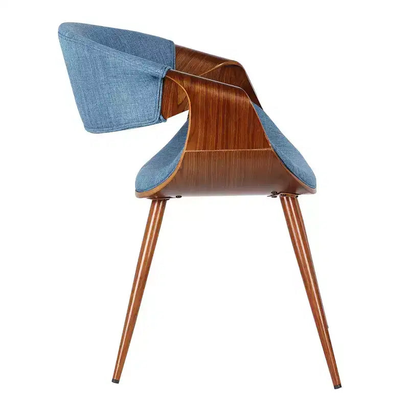 Sedia da pranzo di metà secolo, Noce/Blu e Noce/Carbone, 1 posto a sedere