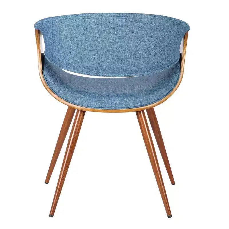 Sedia da pranzo di metà secolo, Noce/Blu e Noce/Carbone, 1 posto a sedere
