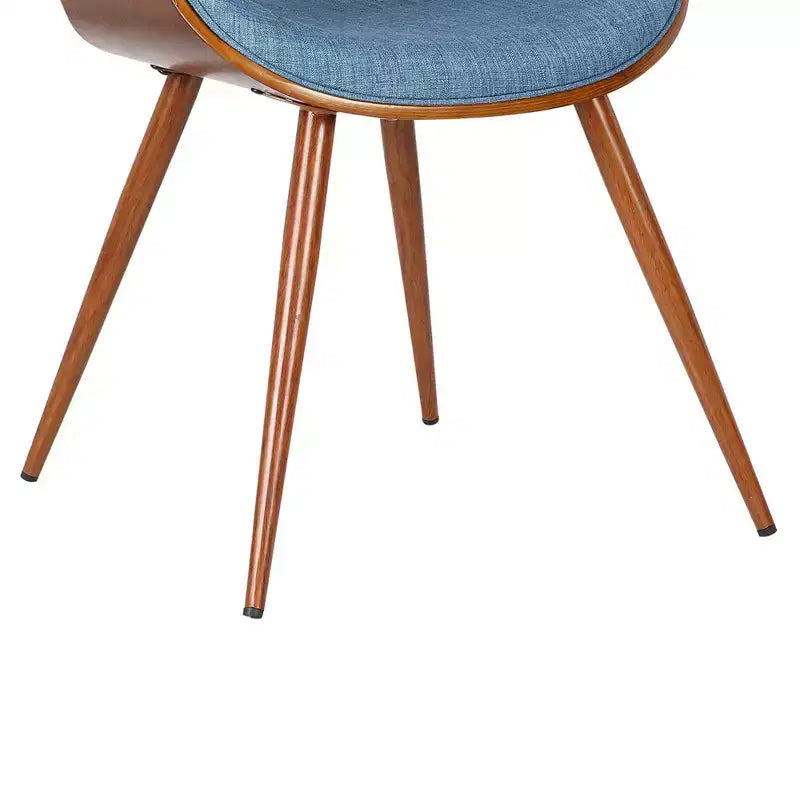 Sedia da pranzo di metà secolo, Noce/Blu e Noce/Carbone, 1 posto a sedere