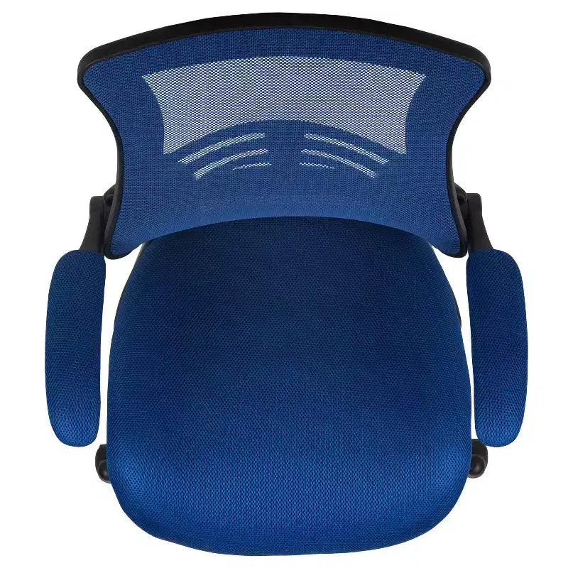 Sedia ergonomica da disegno con schienale medio in rete/Leathersoft, anello poggiapiedi e braccioli ribaltabili, Nero/Blu/Grigio/Rosso/Bianco, 1 posto