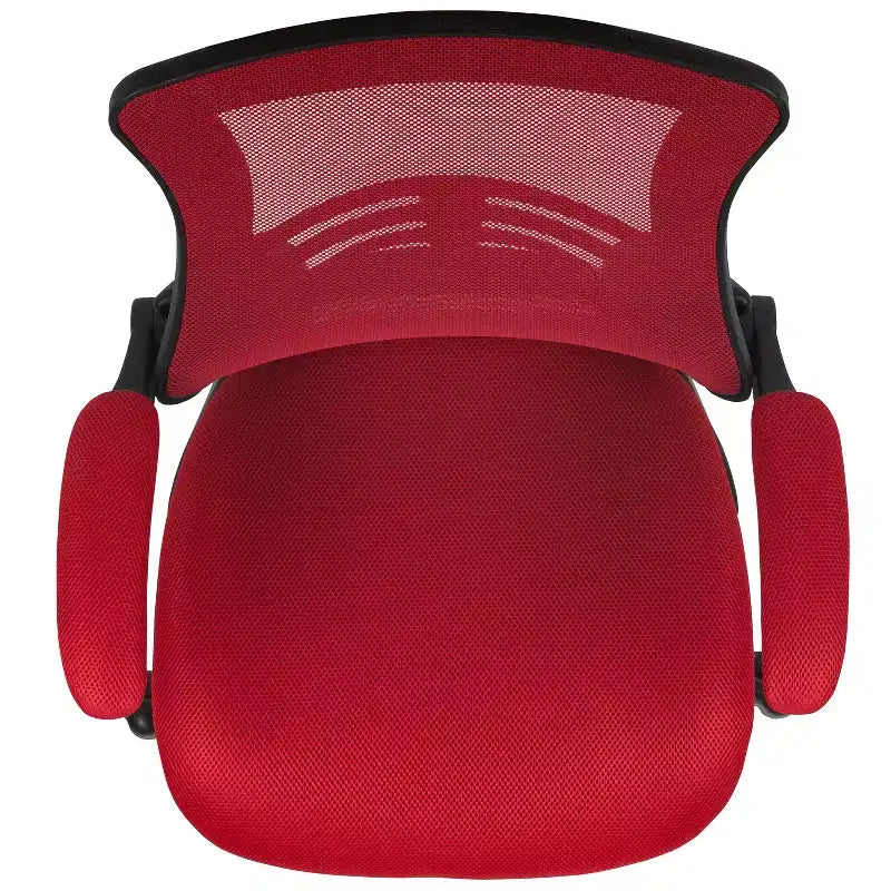 Sedia ergonomica da disegno con schienale medio in rete/Leathersoft, anello poggiapiedi e braccioli ribaltabili, Nero/Blu/Grigio/Rosso/Bianco, 1 posto