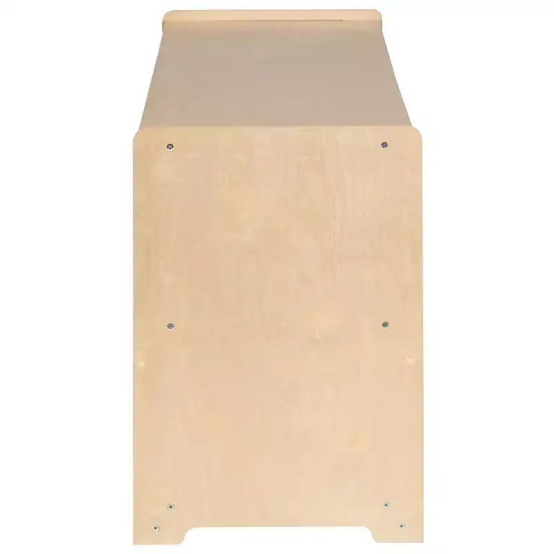 Mobiletto contenitore in legno a 2 sezioni, naturale, 1 utente